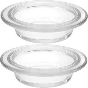 2Pcs 4.5인치/115mm 왁스 워머 교체용 접시 전기 오일 타르트 버너용 유리 가열 및 용융판 캔들 멜터 램프