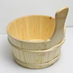 온천 목욕탕 건식 세트 찜질방 사우나 물통 히노끼 양동이 원목 1인용 스푼 욕조