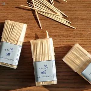 대나무 이쑤시개 사각통 300P 1box [BSH32523]