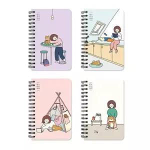 [문구/오피스] 유선 슬림 필기 보리 좌철 혼합 수첩 휴대용 X8개