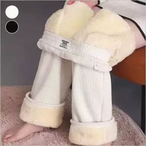 기모골덴바지 겨울팬츠 코듀로이 융털안감 따뜻한 밴딩 기모바지 여자