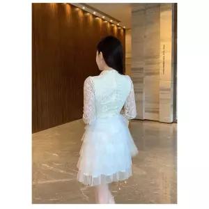 엘럽 치마 원피스 여성용 망사 레깅스 레이스 펀칭 박템1