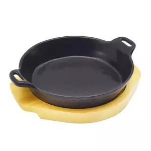 무쇠 주물팬 양손 원형 스테이크 대 주물팬 콘치즈팬 무쇠팬