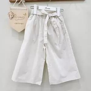 [페리미츠]페리미츠 여아 키즈 리본 9부 와이드 팬츠 P2425P291_SH