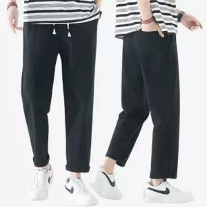 [아이에스이랩]남성 여름 밴딩 린넨 9부 슬랙스 팬츠 I2PM036