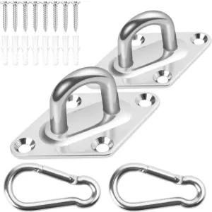 헤비 듀티 해먹 걸이 키트 - 1000파운드 용량 스윙 후크 벽/천장 마운트용 실내 및 실외용 스테인리스 스틸