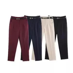 여사친 바지 빨강 가을 정장 슬림핏 배기 하이웨스트 MF3