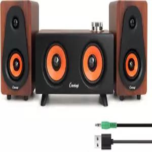 2026 서브우퍼가 장착된 USB 2.1 컴퓨터 스피커 3.5mm/USB 입력 PC PC/라인인/블루투스 모드 데스크톱 및