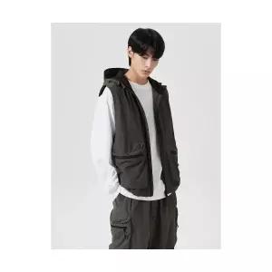 에잇세컨즈 8SECONDS 나일론 후드 베스트 카키 264839EY4H 429170