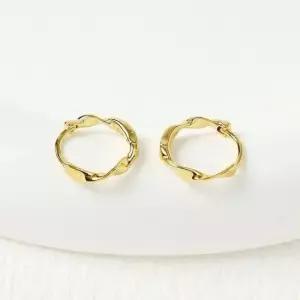 골드도금 실버 링 귀걸이 꼬임 웨이브