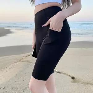 [신세계라이브쇼핑][옷자락] 여자 바이커 포켓 5부 워터 레깅스