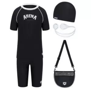 [백화점 정품] 26년 SALE 아레나 남아동 조이리브 4부 래쉬가드 키트 A6BB1KB02BLK