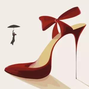 피포페인팅 A114 빨간구두 DIY명화그리기 셀프페인팅