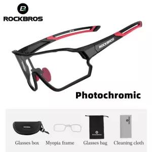 축구고글 스키 스노보드 ROCKBROS Photochromic 사이클링 안경 자전거 야외 스포츠 선글라스 변색 MTB 도로