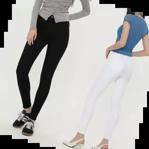 여성스판팬츠 여성 스키니진 화이트 바지 청바지 데님팬츠 여성팬츠