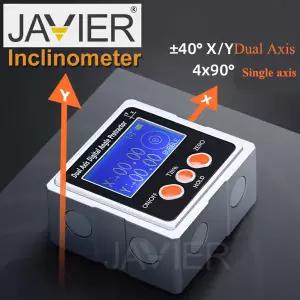 호환  백라이트가 있는 3 면 자석베이스 포함 금속 이중 축 디지털 경사계 각도기 디지털 각도 파인더 베벨