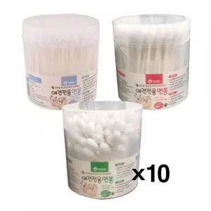 펫크린 애견전용 면봉 X10 순면 눈꼽 귀청소 위생용품 강아지면봉