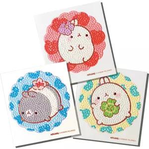 몰랑이 시리즈 (3종) (스티커) 보석십자수 패브릭형보석십자수