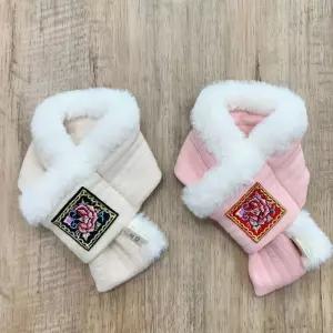 강아지 한복 누빔 목도리 S 1P 애견 겨울 명절 머플러 강아지목도리