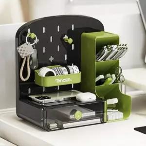 [문구/오피스] 데스크 홀 보드 페그보드 정리함 다용도 서랍 정리함 펜 홀더 타공 오거나이저