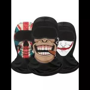 1pc Balaclava 페이스 마스크 광대 유령 해골 마스크 통기성 방풍 여름 Sprin 용 UV 솔라 먼지 보호 풀 페