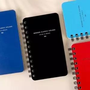 [문구/오피스] 컬러 하드커버 밴드 수첩 랜덤 3P 좌철 스프링 노트