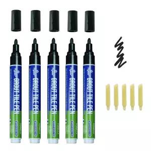 타일 바닥 벽 욕실 주방 수리 도구를 위한 5가지 PCS 그라우트 펜 홈 페인트 마커 블랙