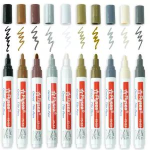 타일 바닥 벽 욕실 주방 수리 도구를 위한 10가지 색상의 다채로운 그라우트 펜 간격 페인트 마커 멀티컬러