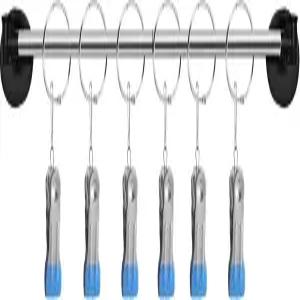 16-40인치 문용 자석 커튼봉 금속 작은 창문용 조절 가능한 쉬운 자석봉 그리고 카페 캐비닛 세탁실