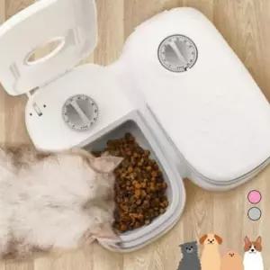 [반려] 자동 고양이 강아지 식기 타이머 자동급식기 2구