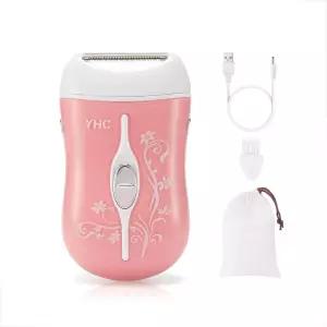 여성용 YHC 전기 면도기 - 저자극성 포일이 있는 다리 겨드랑이 비키니용 무선 충전