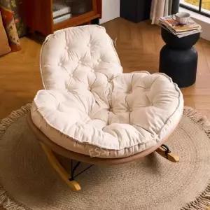 좌식 구름 휴식 낮은 안락 오렌지 쿠션 흔들의자 체어