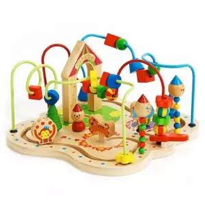토도리브로 동물 삐에로 친구들 알록달록 비즈 블록 원목교구 어린이 선물