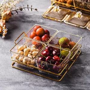 4구 6구 접시 트레이 스낵 나눔접시 안주 유리 플레이팅 소스 플레이트