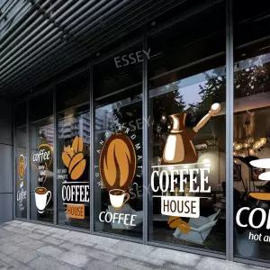 카페 장식 창문 시트지 레터링 유리 스티커 벽 인테리어 빈티지