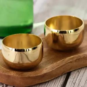 국산 24K 금도금 휴대용 캠핑컵 미니 술잔 소주잔 1P