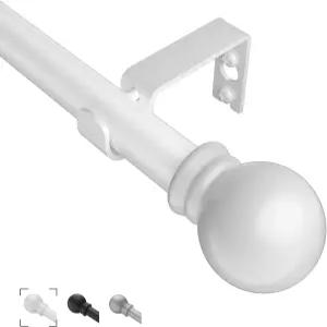 창문용 커튼봉 31 -46인치 침실 거실 주방 및 실외용 스플라이싱으로 조절 가능한 5/8인치 소형 흰색