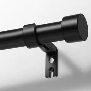 윈도우 48~84용 지로비 커튼봉 블랙 조절 가능한 1인치 헤비 듀티 실외/실내 모던 드레이퍼 폴 32~86인치