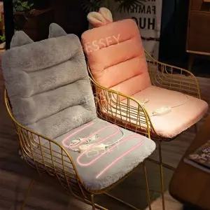 전기방석 등받이 1인용 극세사 쇼파용 매트 귀여운 컬러풀 사무실 온열 1인