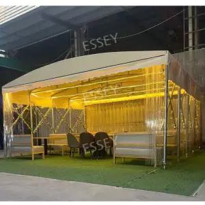 자바라 5m 포장마파 캐노피 그늘막 노상 천막 맞춤제작