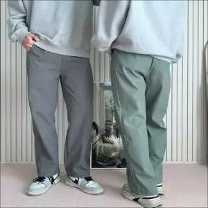 밴딩 데일리 겨울바지 여자와이드팬츠 기모안감 여자조거바지