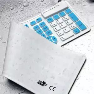 컴스 키보드 실리콘 롤 USB타입 투톤 화이트