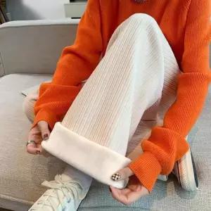 기모조거팬츠 여성와이드팬츠 겨울바지 기모 통바지 코듀로이