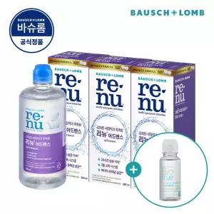 바슈롬 바이오트루 60ml 여행용 증정 리뉴 어드밴스 355ml x 3개 소프트 렌즈 세척액