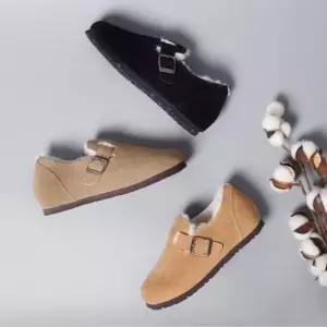 신상운동화 여성 겨울 로퍼 데일리 털슈즈 방한 슬립온 단화