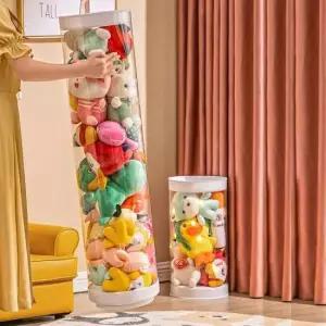 수납박스 원통형 인형 장난감 수납 정리함 리빙 박스 보관 함