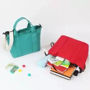 사각에코백 여성 학생 직장인 보조 가방 코튼 컬러 에코백 토드백