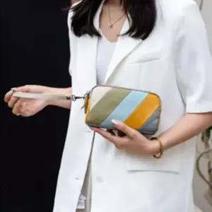 가죽백 멀티컬러 파우치백 컬러풀미니가죽백