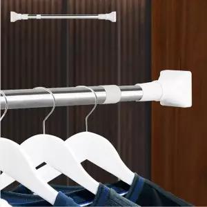 무타공 스텐 사각 압축봉 80 미니 커튼봉 창틀 욕실 옷걸이봉