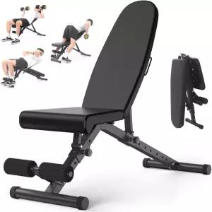 웨이트 벤치 빠른 접힘으로 전신 운동을 위한 900LBS 조절 가능한 근력 홈 헬스장용